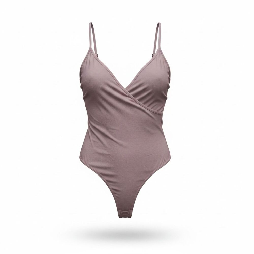 Garage Mauve‎ Surplice Wrap Front Bodysuit Size Medium